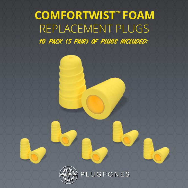Comfortwist&trade; Foam Plugs (yellow-plugs) Product Whats included Image