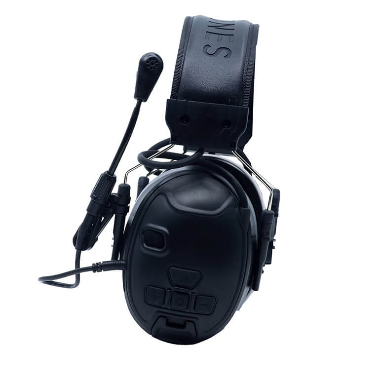 Mercenary – Tactical Bluetooth Earmuff (black-gray) Product Buttons 2 Image