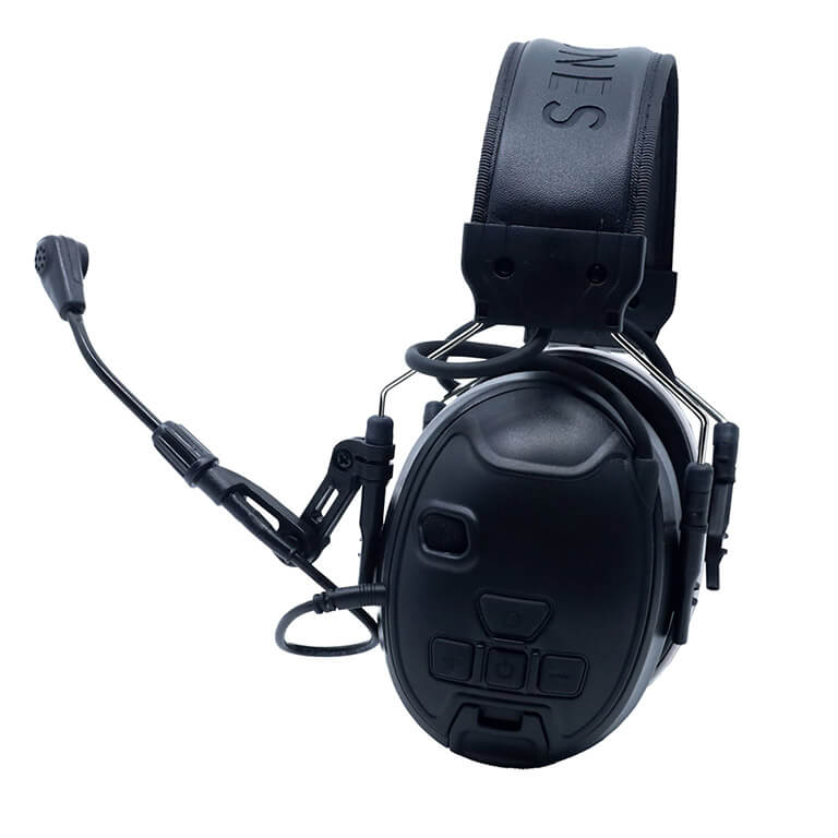Mercenary – Tactical Bluetooth Earmuff (black-gray) Product Buttons Image