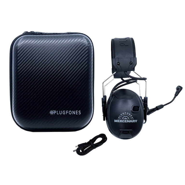 Plugfones Mercenary tactical bluetooth headset package contents